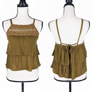 NWT Tulle and Batiste Chloe Halter Top, Moss
